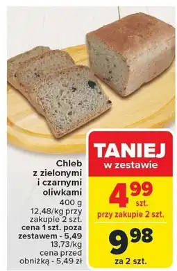 Carrefour Chleb z zielonymi i czarnymi oliwkami Carrefour oferta