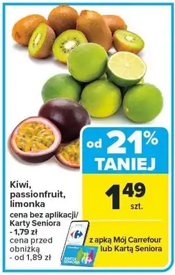 Carrefour Kiwi, passionfruit, limonka Carrefour oferta
