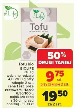 Carrefour Tofu bio BIOLIFE oferta