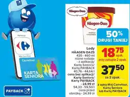 Carrefour Market Lody HÄAGEN-DAZS różne rodzaje 420-460 ml Häagen-Dazs oferta