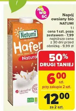 Carrefour Napój owsiany bio NATUMI oferta