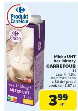 Carrefour Market Mleko UHT bez laktozy Carrefour 1l oferta
