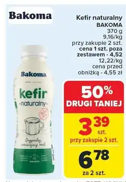 Carrefour Market Kefir naturalny Bakoma 370g oferta