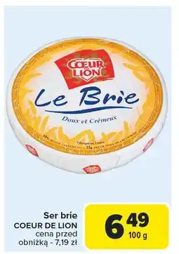Carrefour Ser brie Coeur de Lion 100g oferta