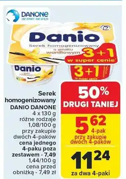 Carrefour Serek homogenizowany DANIO DANONE 4 x 130 g oferta