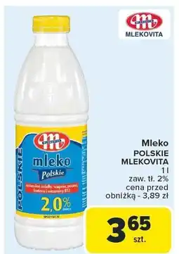 Carrefour Mleko Polskie Mlekovita 1l oferta