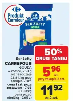 Carrefour Ser żółty Carrefour Gouda 250g oferta