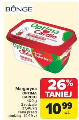 Carrefour Margaryna Optima Cardio 450g Bunge oferta