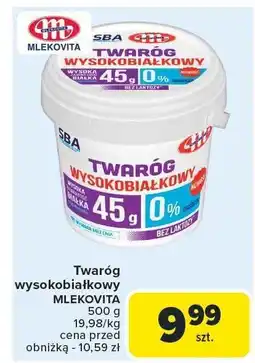 Carrefour Twaróg wysokobiałkowy MLEKOVITA 500 g oferta
