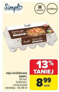 Carrefour Jaja ściółkowe Simpl 10 szt oferta