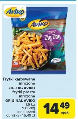 Carrefour Frytki karbowane mrożone Aviko 1.5kg oferta