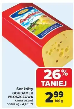 Carrefour Ser żółty Goudamer Włoszczowa 100g Carrefour oferta