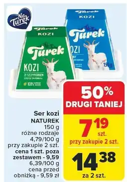Carrefour Ser kozi Naturek 150g oferta