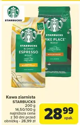 Carrefour Market Kawa ziarnista STARBUCKS 200 g oferta
