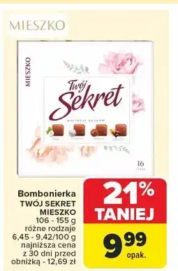 Carrefour Market Bombonierka TWÓJ SEKRET MIESZKO 106-155g oferta