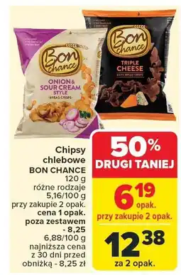 Carrefour Chipsy chlebowe BON CHANCE 120 g oferta