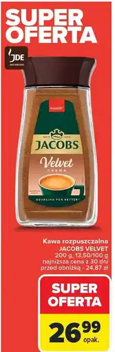 Carrefour Market Kawa rozpuszczalna JACOBS VELVET 200 g oferta
