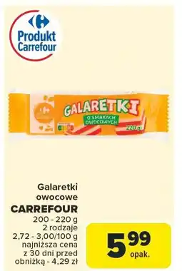 Carrefour Market Galaretki owocowe CARREFOUR 200-220g oferta