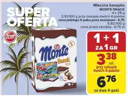 Carrefour Mleczna kanapka MONTE SNACK 4x29g oferta