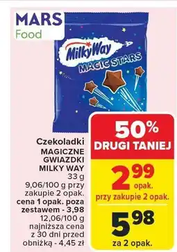 Carrefour Market Czekoladki MAGICZNE GWIAZDKI MILKY WAY 33 g Mars oferta