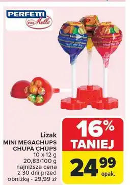 Carrefour Lizak MINI MEGACHUPS CHUPA CHUPS 10 x 12 g Perfetti Van Melle oferta