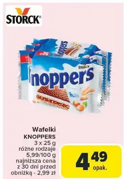 Carrefour Market Wafelki KNOPPERS 3 x 25 g Storck oferta