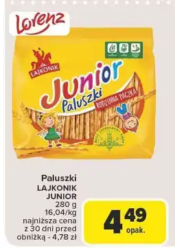 Carrefour Paluszki LAJKONIK JUNIOR 280g oferta