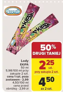Carrefour Lody EKIPA 50 ml KORAL oferta