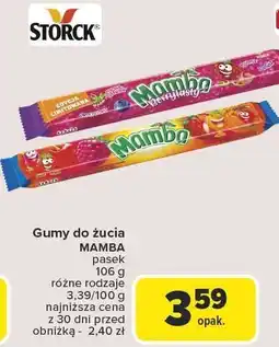 Carrefour Gumy do żucia MAMBA 106g oferta