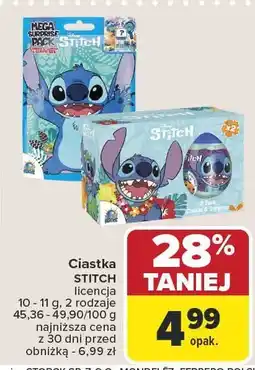 Carrefour Ciastka STITCH licencja 10-11g oferta