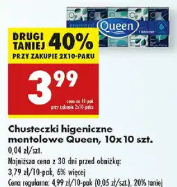 Biedronka Chusteczki higeniczne mentolowe Queen oferta