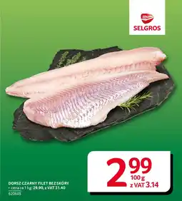 Selgros Dorsz czarny filet bez skóry oferta