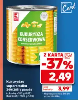 Kaufland Kukurydza konserwowa K-Classic oferta
