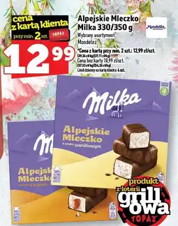Topaz Alpejskie Mleczko Milka 330/350 g Mondelez oferta