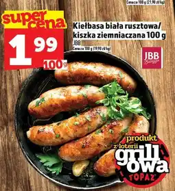 Topaz Kiełbasa biała rusztowa / kiszka ziemniaczana 100 g JBB oferta