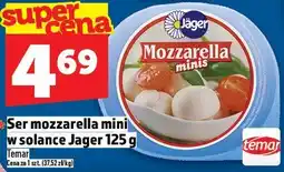 Topaz Ser mozzarella mini w solance Jager 125g Temar oferta