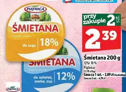 Topaz Śmietana 18% 200g Piątnica oferta
