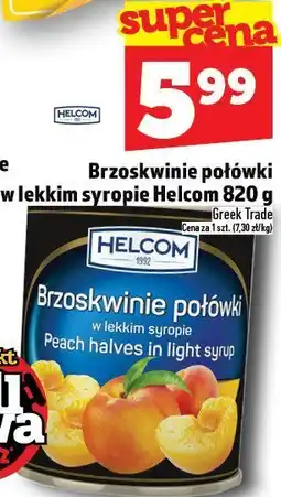 Topaz Brzoskwinie połówki w lekkim syropie Helcom 820g oferta