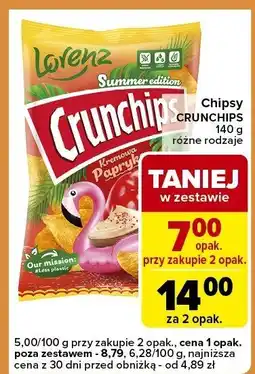 Carrefour Express Chipsy CRUNCHIPS 140g różne rodzaje Lorenz oferta