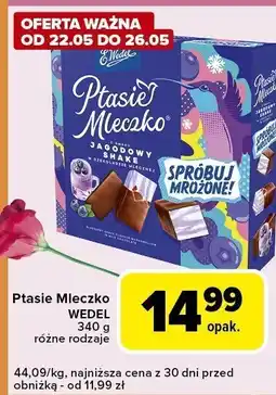 Carrefour Express Ptasie mleczko WEDEL 340g różne rodzaje oferta