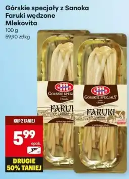 Delikatesy Centrum Ser Górskie specjały z Sanoka Faruki wędzone Mlekovita 100g oferta