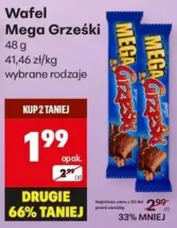 Delikatesy Centrum Wafel Mega Grześki 48 g oferta