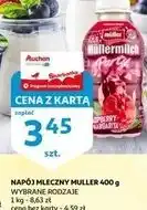 Auchan Napój mleczny raspberry margarita Mullermilch Party oferta