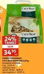 Auchan Żwirek sensitive drewniany Cat's Best oferta