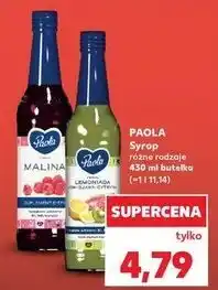 Kaufland Syrop cytryna guava kiwi Paola Lemoniada oferta