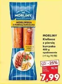 Kaufland Kiełbasa morlińska z piersią kurczaka Morliny oferta