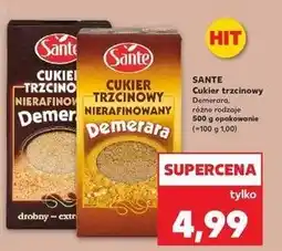 Kaufland Cukier trzcinowy nierafinowany demerara drobny Sante oferta