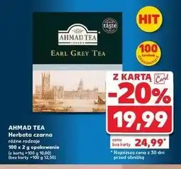 Kaufland Herbata ekspresowa z zawieszką Ahmad Tea London Earl Grey oferta