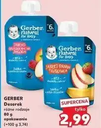 Kaufland Deserek jabłko banan truskawka Gerber Natural For Baby oferta