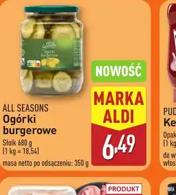 ALDI Ogórki burgerowe All Seasons oferta